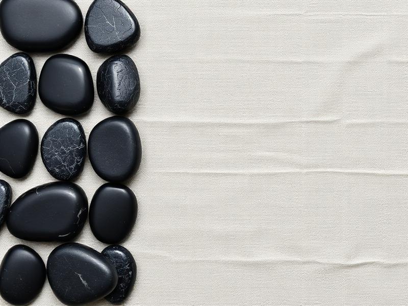 Basalt stones arranged for hot stone therapy